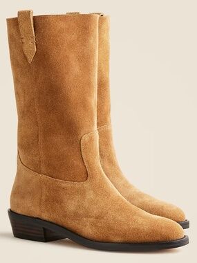 NWT J. Crew Midcalf boots in Suede with Slouchy Midcalf Shaft